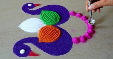 Independence Day Peacock Rangoli Designs New