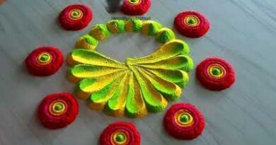 New Lotus Flower Rangoli Designs For Festival