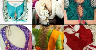 Very New Stylish Back Side Saree Blouse Designs