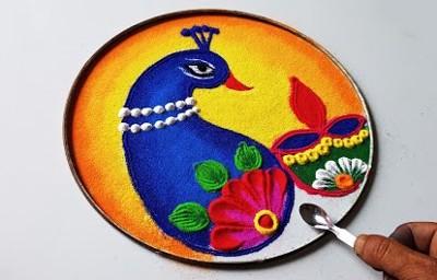 New Beautiful Peacock Rangoli Designs