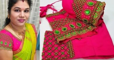 New Latest Aari Work Blouse Design With Normal Needle