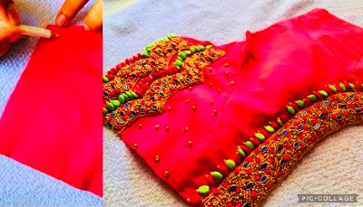 New Very Grand Looking Bridal Blouse Design on Stitched Blouse