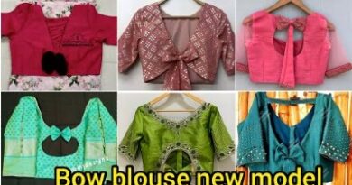 New Back Neck Bow Blouse Designs