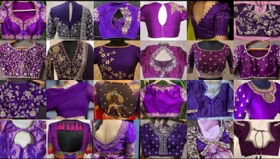 New Purple Color Blouse Design Models