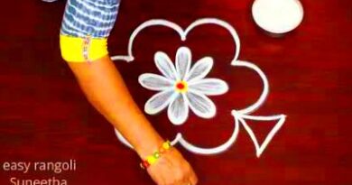 New Trendy Flower Pot Rangoli Designs