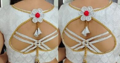 New Beautiful White Color Blouse Cutting and Stitching