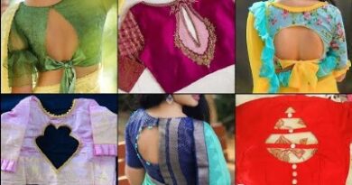 New Latest Simple Back Neck Blouses