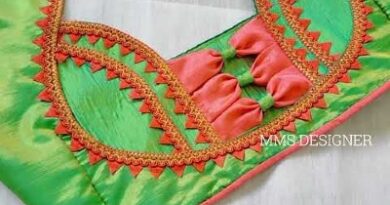 New Beautiful Silk Saree Trending Back Neck Blouses