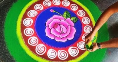 New Happy New Year Attractive Rangoli Step By Step