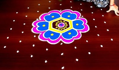 New Kolam Sankranthi Special Color Muggulu
