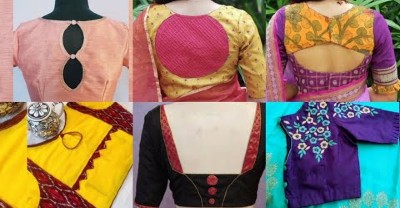 New Simple Neck Style Blouse Designs