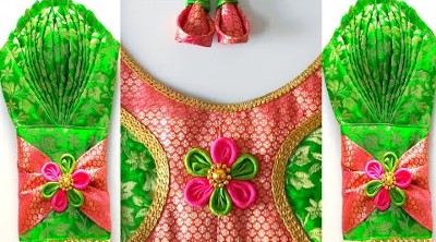 New Very Easy Designer pattu Saree Blouse Cutting and Stitching