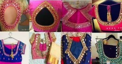 Latest Mirror work blouse designs designer