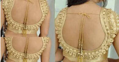 New Latest Back Neck Blouse Designs / Patch work blouse designs – Blouse Designs