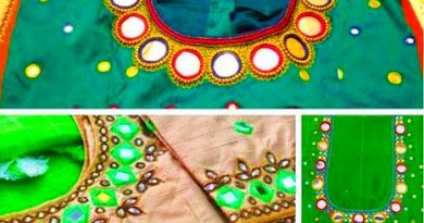 Popular Mirror Work Designs /  Aari Maggam Work Hand Embroidery Designs – Blouse Designs
