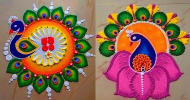 Latest Peacock rangoli designs with colours rangoli designs – Rangoli Designs