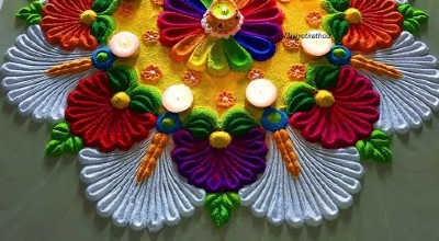 Easy and Simple Beautiful Colourful Rangoli Designs – Rangoli Designs