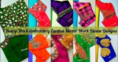 Heavy Zardosi Mirror Work Blouse Designs – Blouse Designs