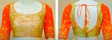 Stunning New Model Patch Work Blouse Design
