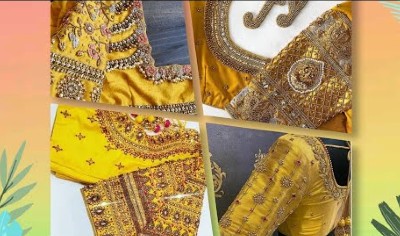 New Amazing Yellow Color Blouse Designs