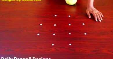 Easy Beautiful Traditional 5 – 1 Dots Rangoli Designs