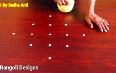 New Simple and Easy Cute Rangoli Design