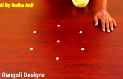 Simple Cute New Small 3 – 2 Dots Rangoli Designs