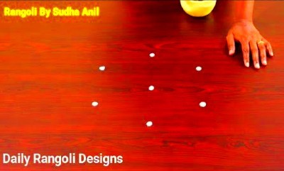Very Simple 3 – 2 Dots Kolam Rangoli Designs