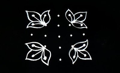 5 – 3 – 3 Dots New Small Rangoli Designs