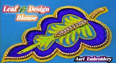 New Single Leaf Aari Embroidery Blouse Designs
