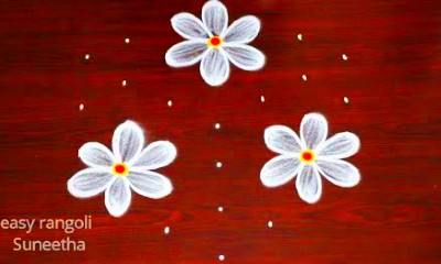 Easy Traditional Beautiful Flower Rangoli Designs