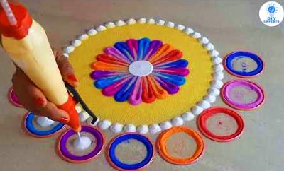 New Color Full Rangoli  Designs Muggulu Designs