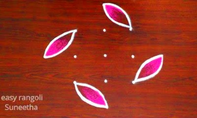 Amazing Lotus  5 Dots Kolam Rangoli Designs