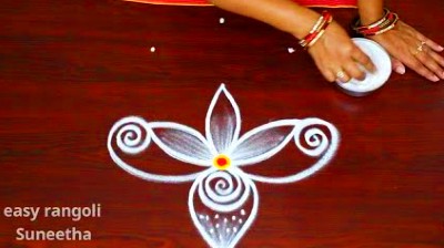 New 3 Dots  Trendy  Rangoli Designs