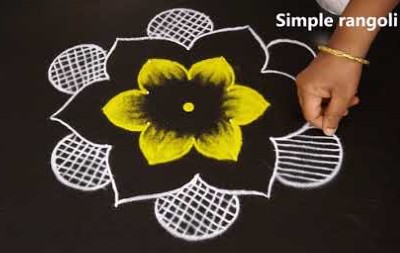 New 5 – 3 Flower Festival Rangoli Designs  Beginners Muggulu