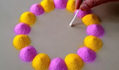 New Big Multicolour Rangoli Designs For Festival