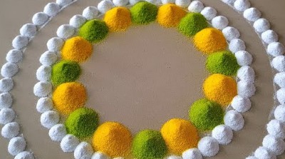 New Simple Color Rangoli Designs Relaxing Sand Art