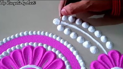 New Simple Easy Sand Art Rangoli Design