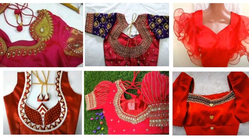 New Red Color Designer Model Blouses