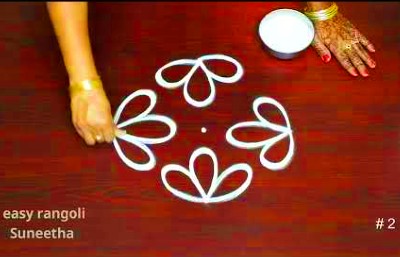 2 New Creative Kolam Art Designs