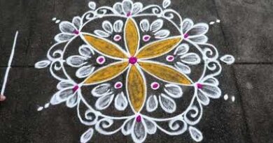 5 – 3 Dots New Rangoli Designs With Colours