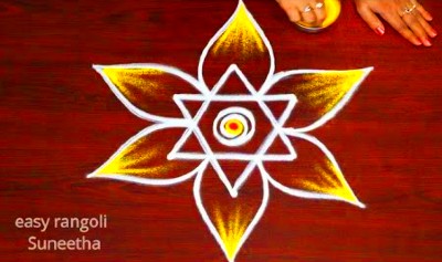 New Amazing Traditional Star Rangoli Designs