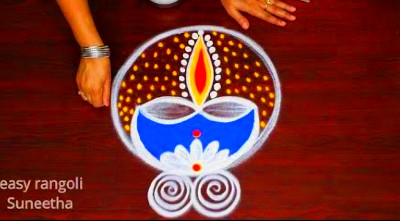 Easy New Diwali  Diya Rangoli Designs