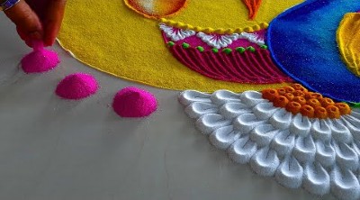 New Satisfying Peacock Rangoli Designs