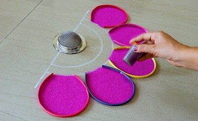 Easy New Door Step Simple Rangoli