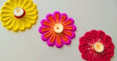 New 3 Easy Beautiful Basic Flower Rangoli Designs