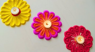 New 3 Easy Beautiful Basic Flower Rangoli Designs
