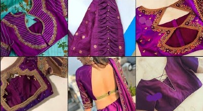 Beautiful Designer Back Neck Blouses  – Blouse Designs